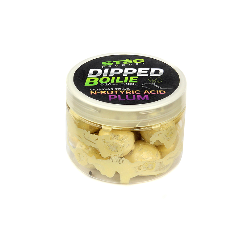 STÉG DIPPED BOILIE 100GR 20MM VAJSAV SZILVA
