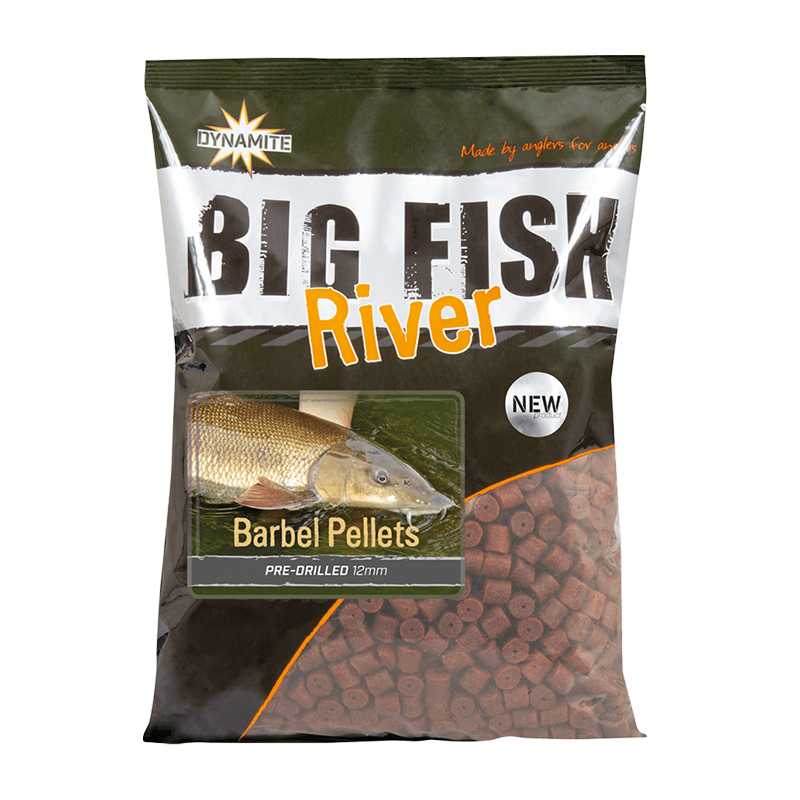 DYNAMITE BAITS BIG FISH RIVER BARBEL PELLETS PRE-DRILLED 12MM 1,8 KG