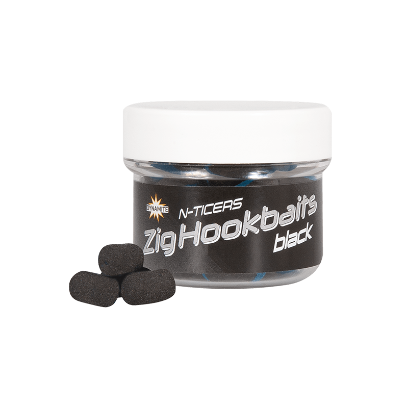 xDYNAMITE BAITS N-TICERS ZIG HOOKBAITS BLACK