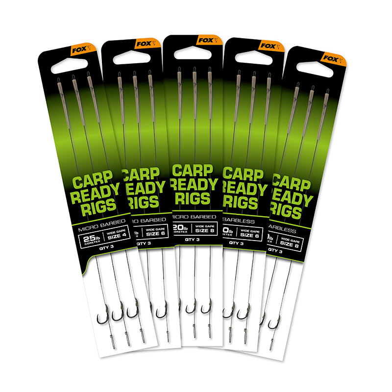 FOX CARP READY RIGS WIDE GAPE SIZE2 25LB