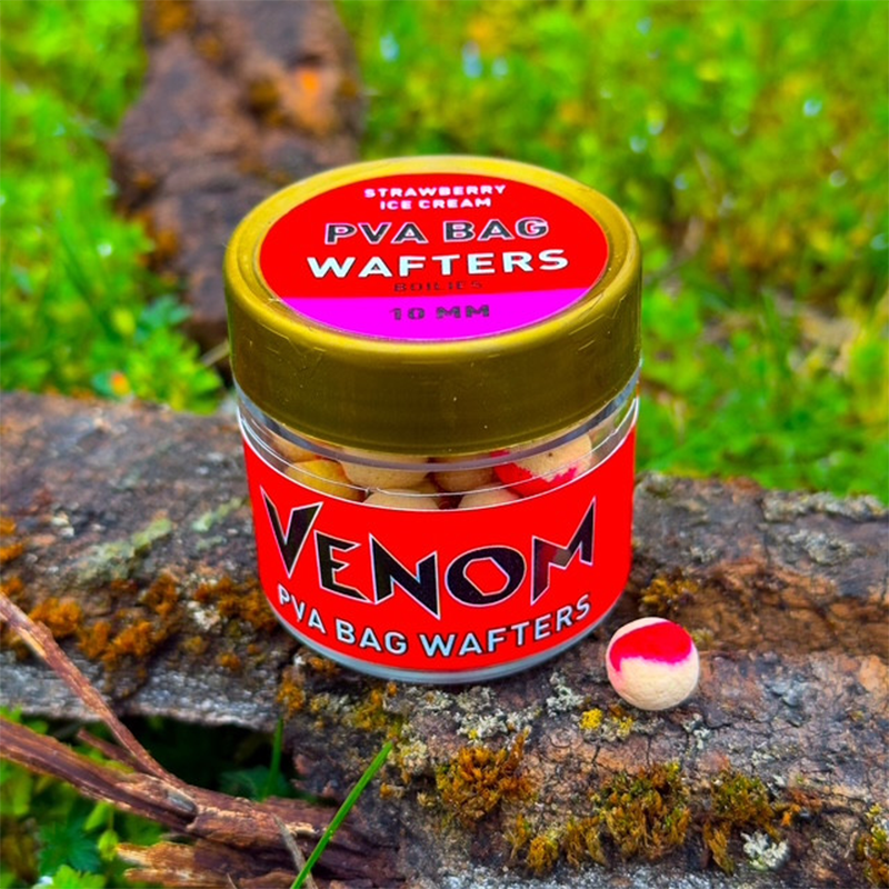 VENOM PVA BAG WAFTERS STRAWBERRY ICE CREAM 10MM