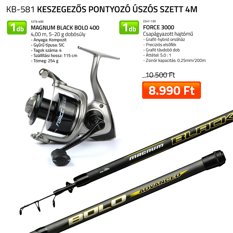 NEVIS KESZEGEZŐS-PONTYOZÓ ÚSZÓS SZETT 4M