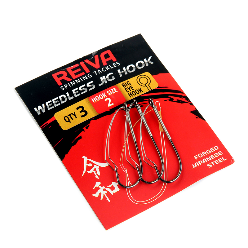 REIVA WEEDLESS JIG HOOK 4/0