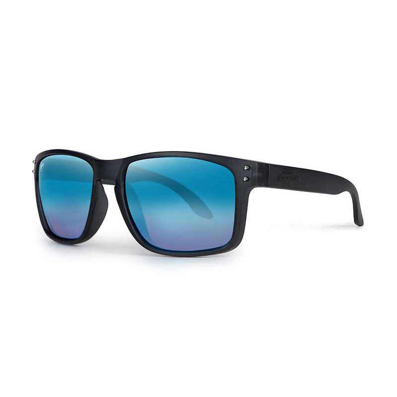 FOX RAGE TRANSPARENT BLACK BROWN LENS MIRROR BLUE 