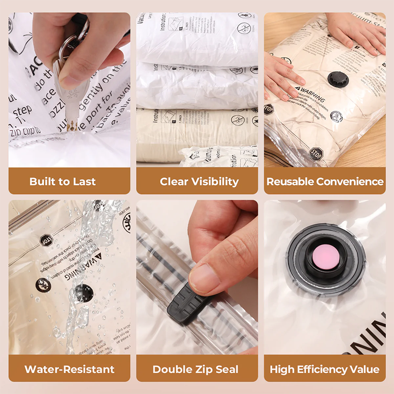 FLAXTAIL VÁKUMZSÁK SZETT 4DB 60 x 80 CM