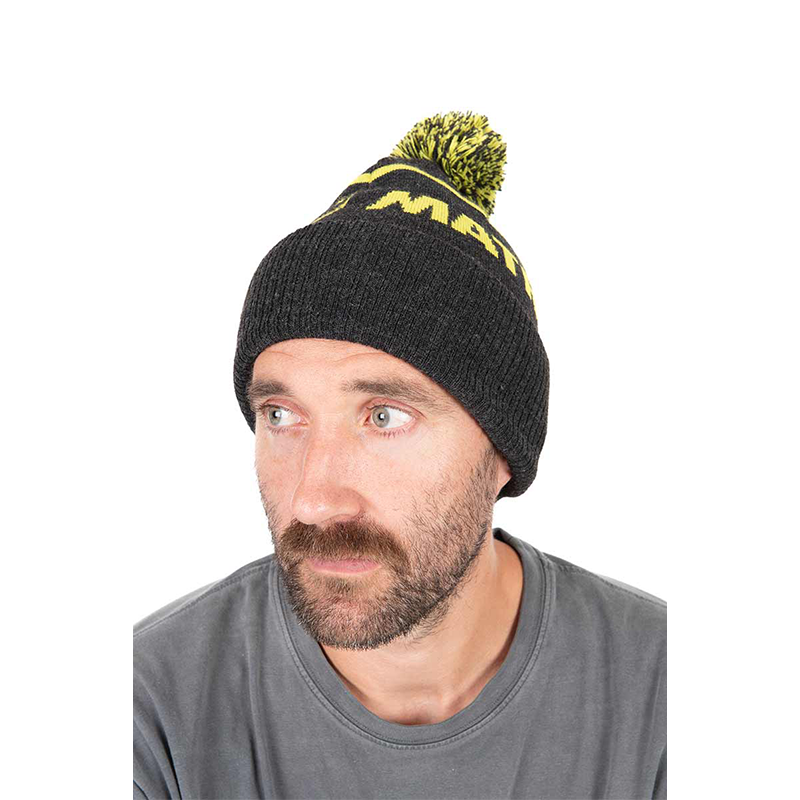 FOX MATRIX LIME & GREY BOBBLE HAT