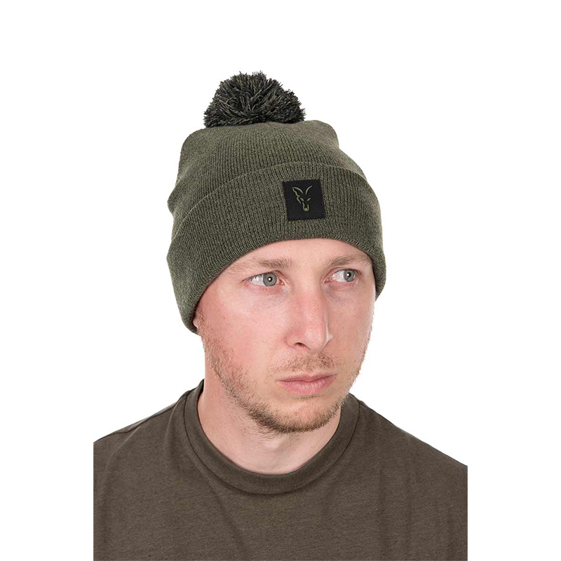 FOX COLLECTION BOBBLE HAT - GREEN/BLACK