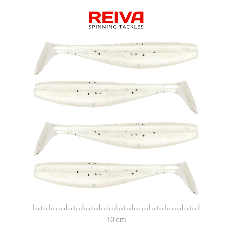 REIVA FLAT MINNOW SHAD 10CM PEARL DOT