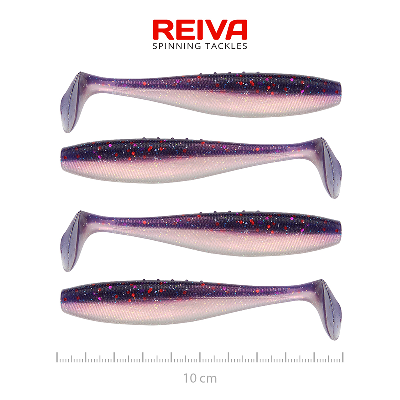 REIVA FLAT MINNOW SHAD 10CM PURPLE PEARL