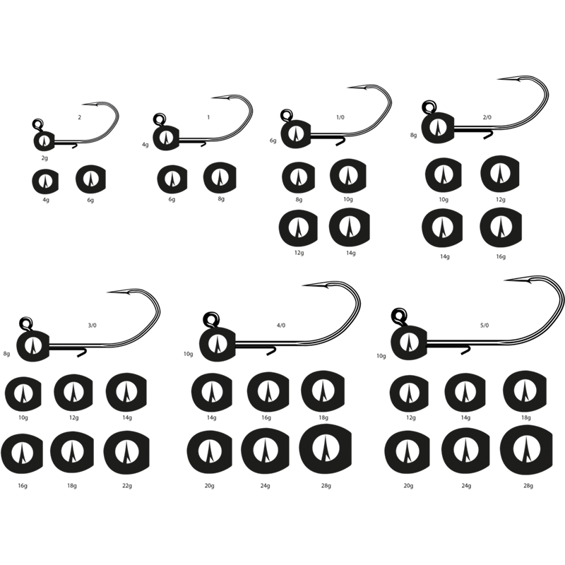 VMC BULLET JIG 6/0 16G X3