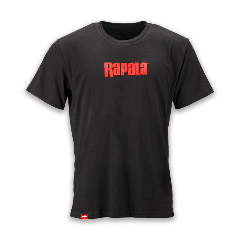 RAPALA T-SHIRT BLACK RED LOGO S