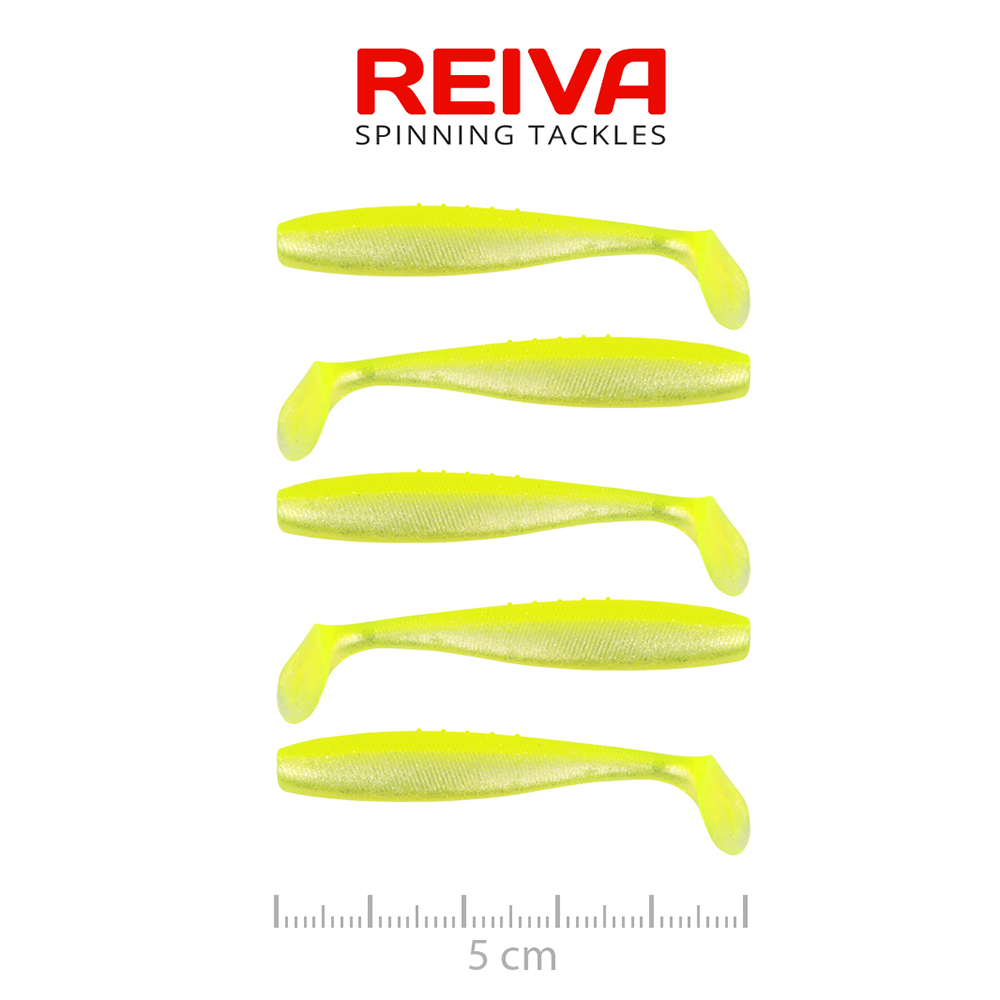 REIVA FLAT MINNOW SHAD 5CM FLASH LEMONADE
