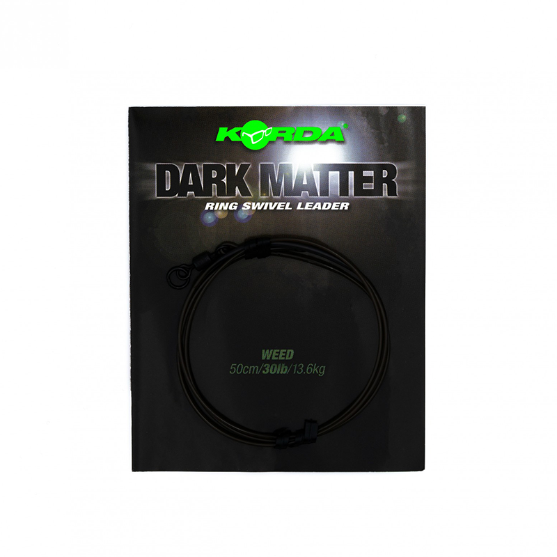 KORDA DARK MATTER LEADER QC SWIVEL WEED 50CM 40LB