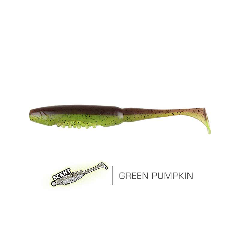 FOX RAGE SCENT SHAD 9CM GREEN PUMPKIN