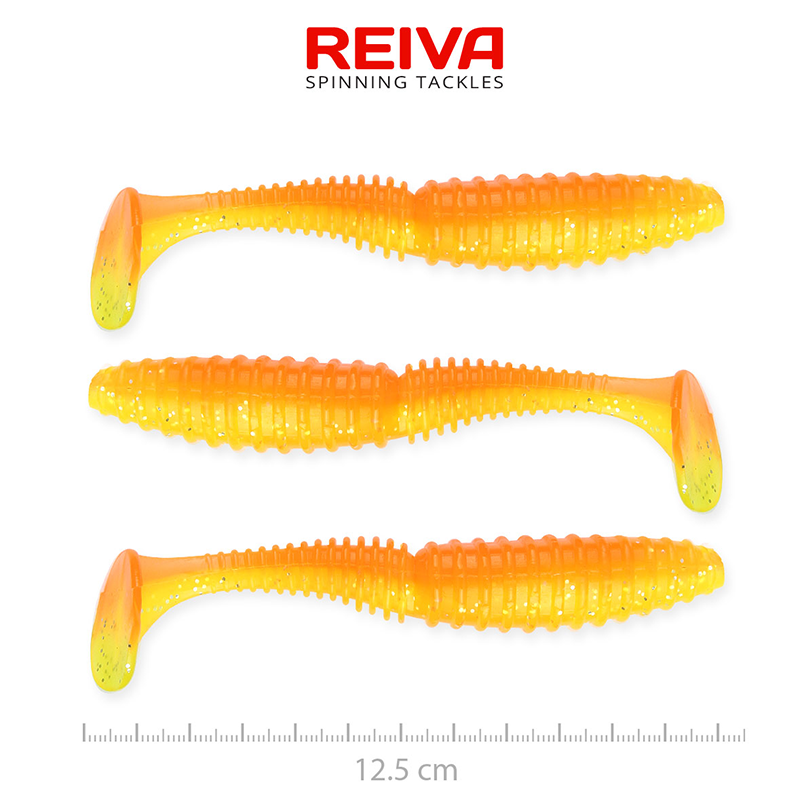 REIVA ZANDER POWER SHAD 12,5CM 4DB/CS. SHINY ORANGE