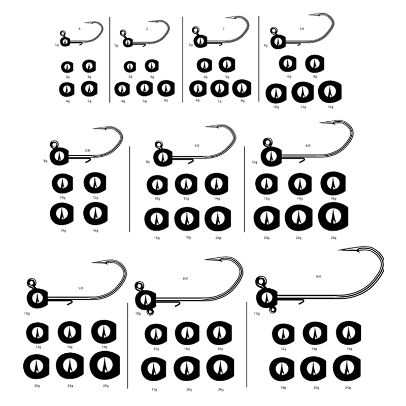 VMC BULLET JIG 8/0 16G X3