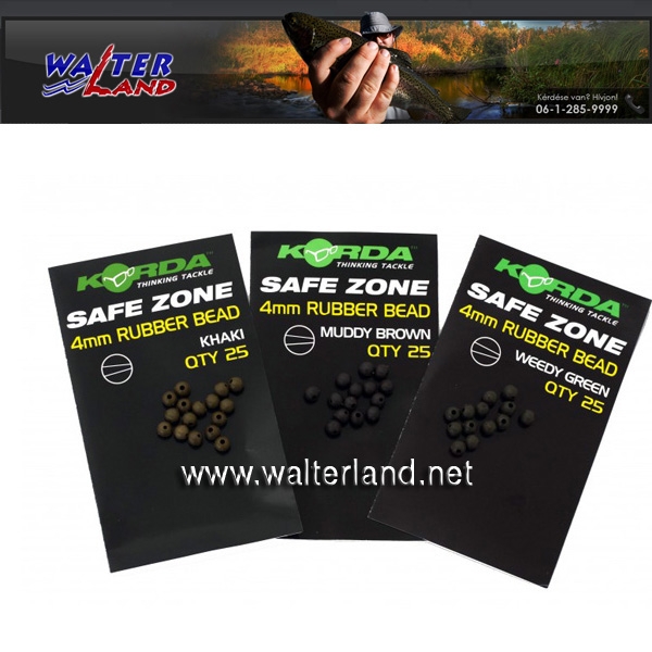 Korda safe zone 4mm rubber bead weedy green