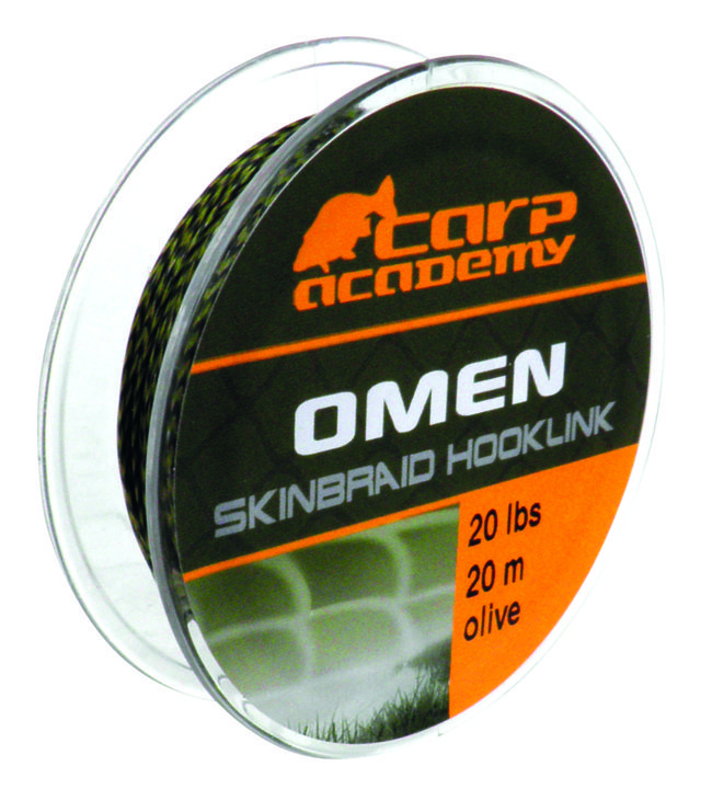 CARP ACADEMY OMEN SKINBRAID OLIVE 20LB 20M