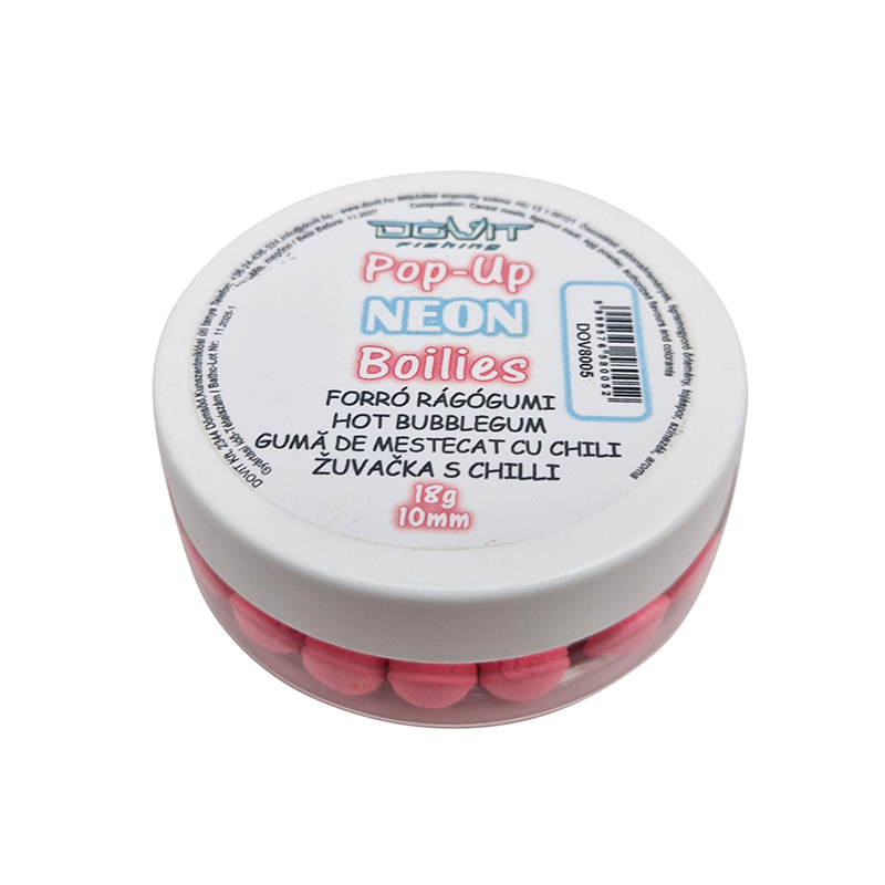 DOVIT POP-UP NEON BOILIE 10MM - FORRÓ RÁGÓGUMI