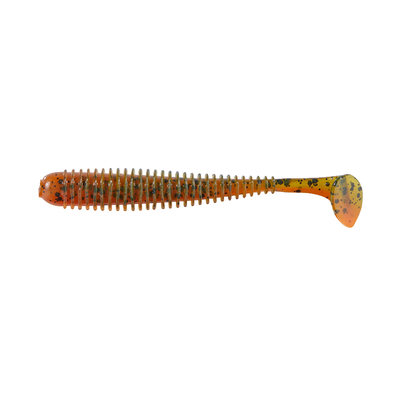 BALZER WORM PADDLER 7,5CM GREEN PUMPKIN / AMBER RED