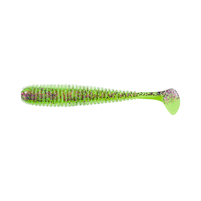 BALZER WORM PADDLER 7,5CM PURPLE CHARTREUSE