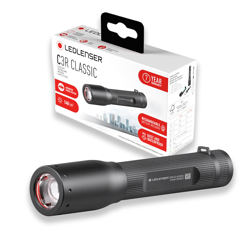 LED LENSER C3R CLASSIC TÖLTHETŐ KÉZILÁMPA 140lm