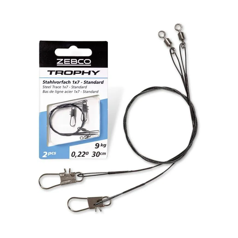 ZEBCO TROPHY ACÉL ELŐKE 1x7 9KG 30CM