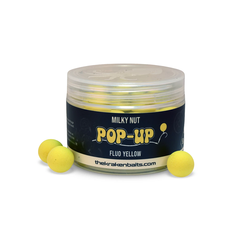 KRAKEN MILKY NUT FLUO YELLOW POP-UPS 15MM 50GR