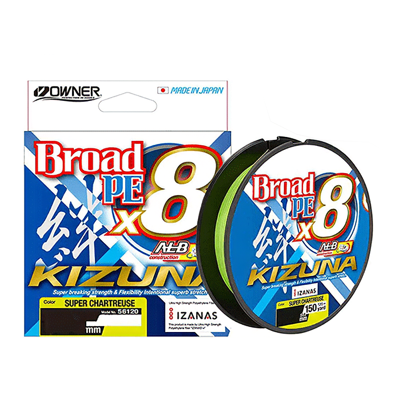 OWNER KIZUNA X8 135M 0,17MM CHARTREUSE