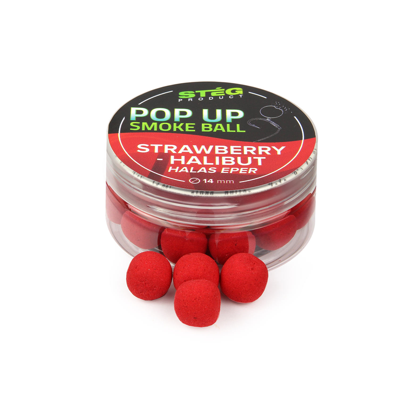 STÉG POP UP SMOKE BALL 25G 14MM STRAWBERRY-HALIBUT