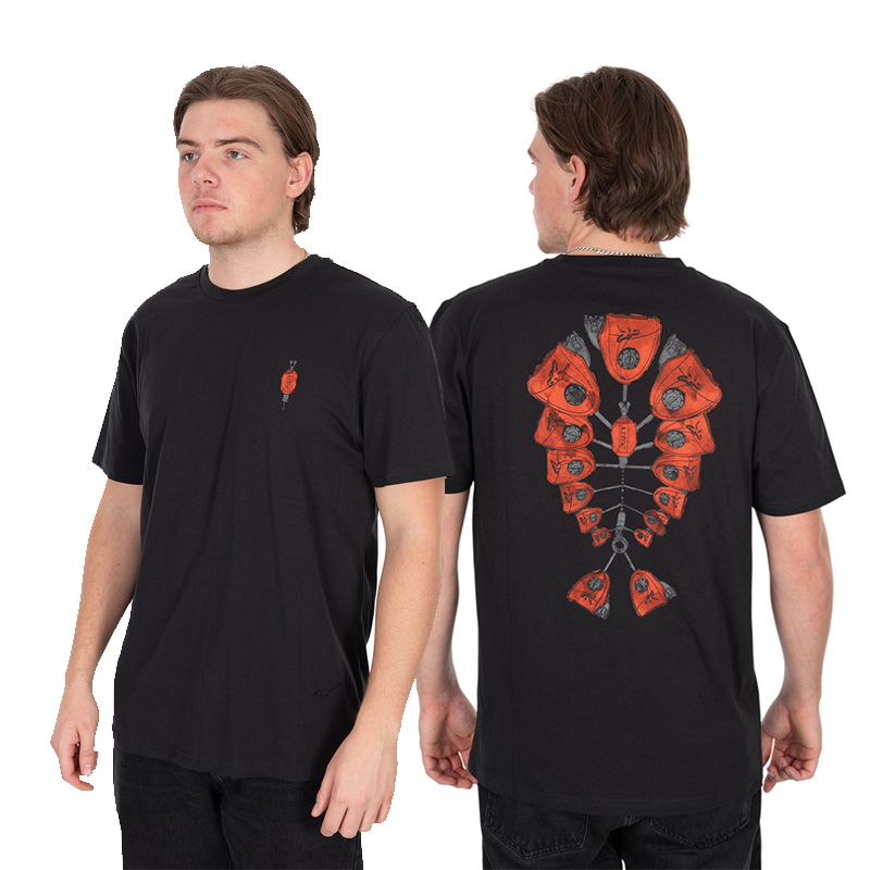 FOX ORANGE INDICATOR T-SHIRT BLACK - XXXL