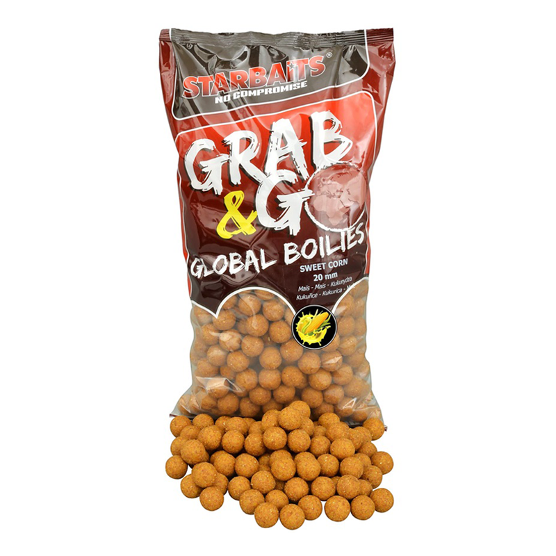 STARBAITS GRAB & GO GLOBAL BOILIES 2,5KG - SWEET CORN