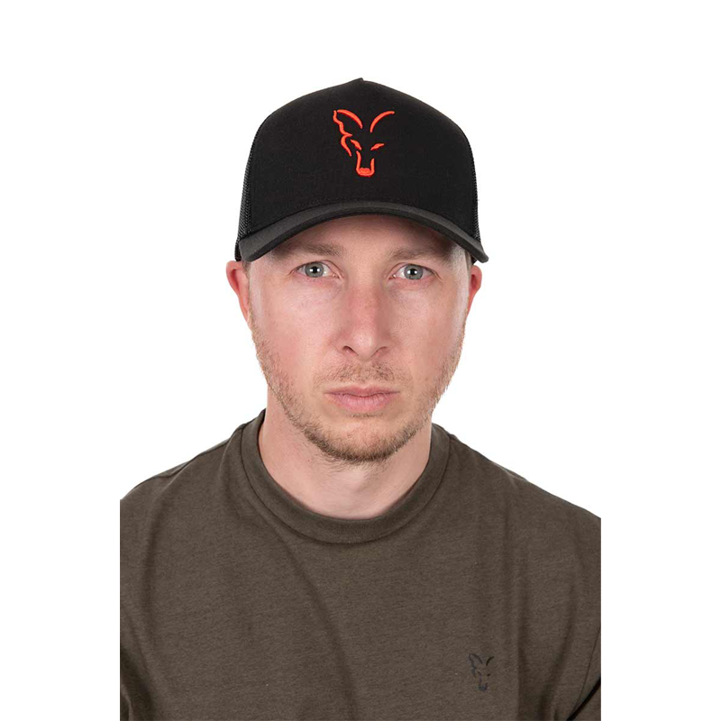 FOX COLLECTION TRUCKER CAP - BLACK/ORANGE
