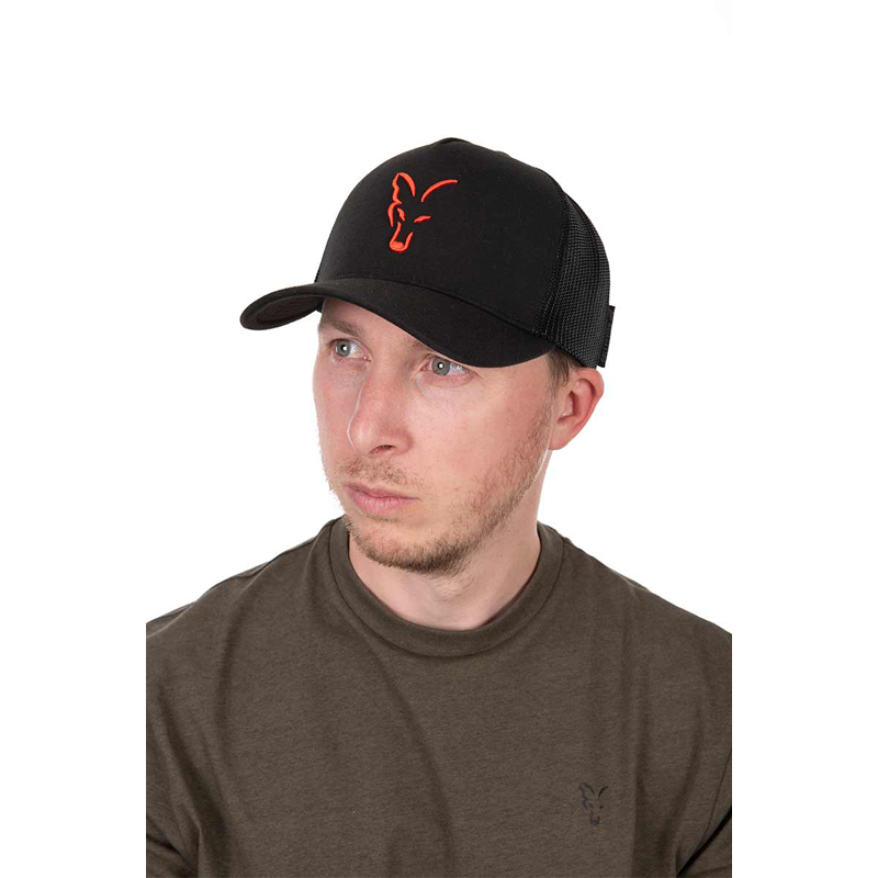 FOX COLLECTION TRUCKER CAP - BLACK/ORANGE