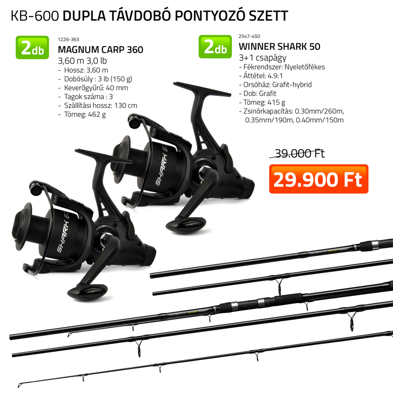 NEVIS DUPLA TÁVDOBÓ PONTYOZÓ SZETT (KB-600)