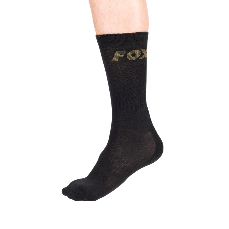 FOX SOCKS BLACK 3 PACK 40-43