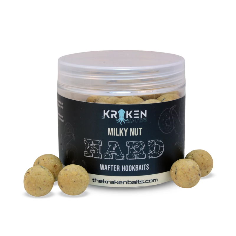 KRAKEN MILKY NUT HARD WAFTER HOOKBAITS 16MM 100GR