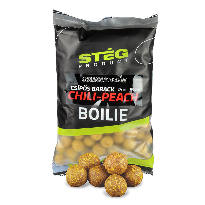 STÉG PRODUCT SOLUBLE BOILIE 24 MM CHILI-PEACH 800G