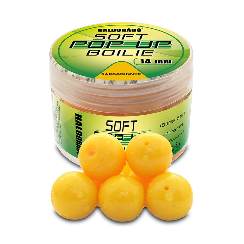 HALDORÁDÓ SUPER SOFT POP UP BOILIE 14 mm - SÁRGADINNYE