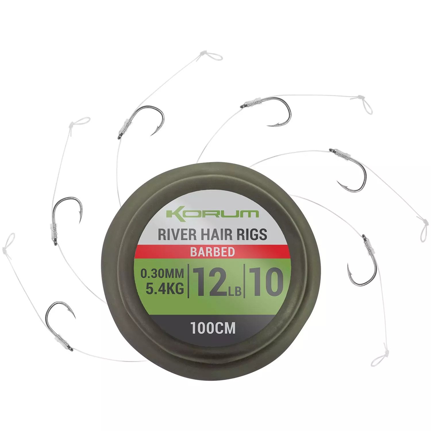 KORUM RIVER HAIR RIGS 1M - SIZE 12