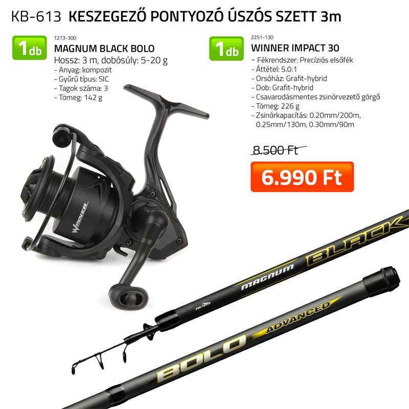 KESZEGEZŐ-PONTYOZÓ ÚSZÓS SZETT 3M