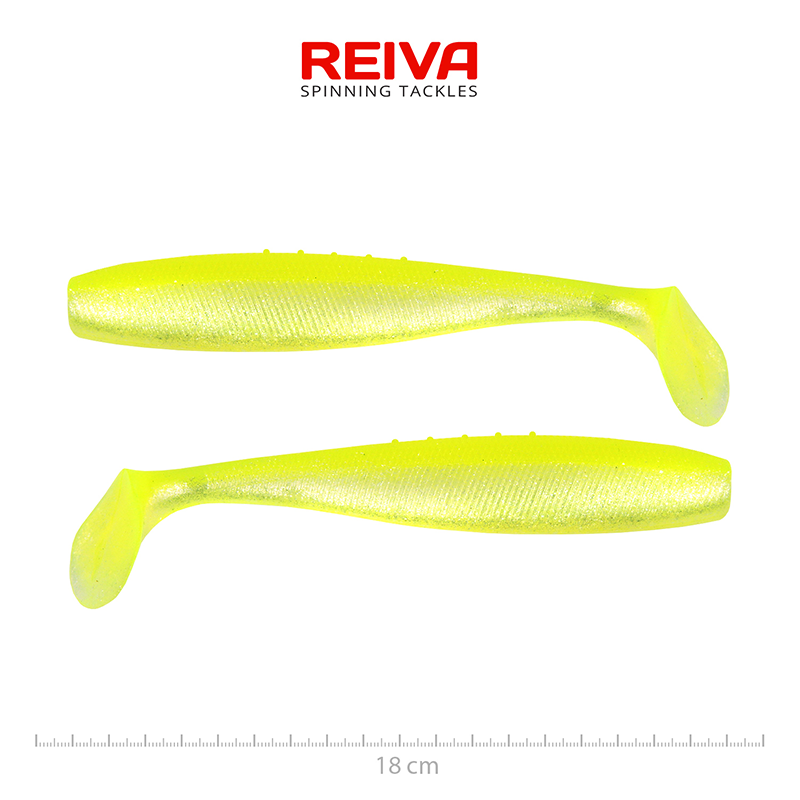 REIVA FLAT MINNOW SHAD 18CM FLASH LEMONADE