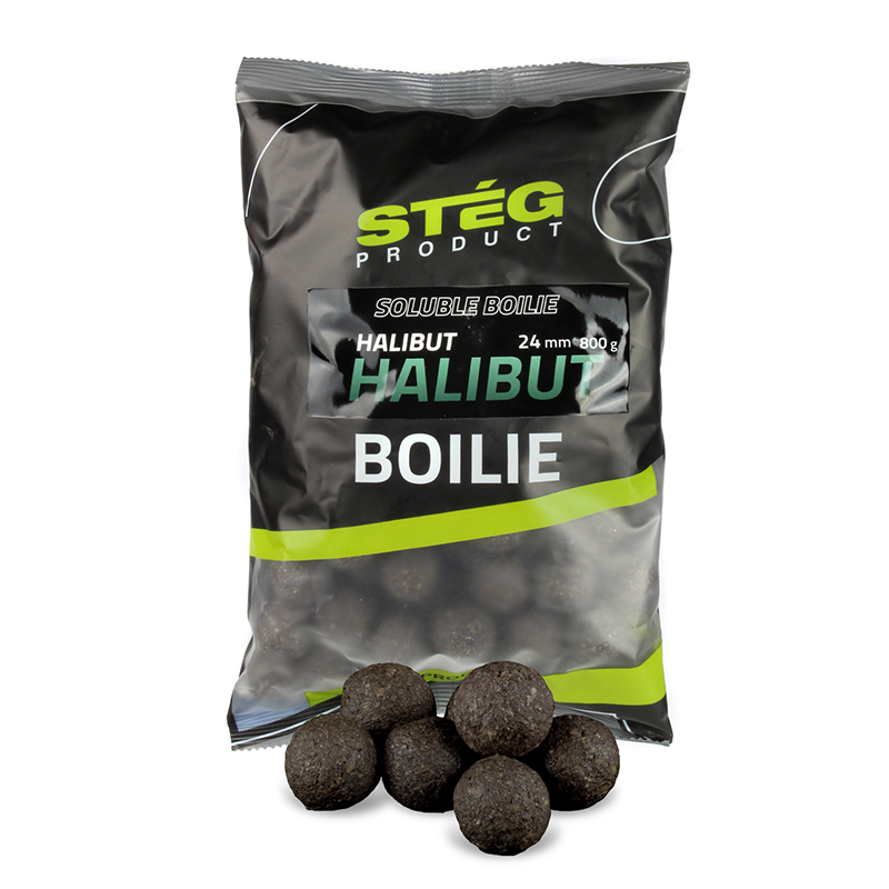 STÉG PRODUCT SOLUBLE BOILIE 24 MM HALIBUT 800G