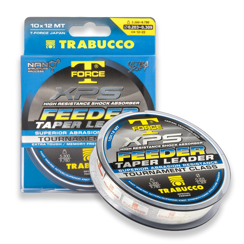 TRABUCCO TF XPS FEEDER TAPER LEADER 10X12m 0,25-0,35mm