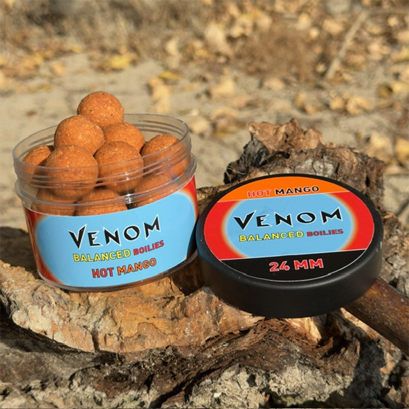 VENOM BALANCED BOILIES 24 MM HOT MANGO