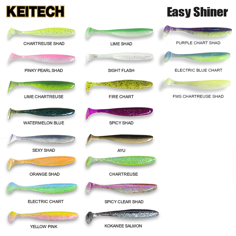 KEITECH EASY SHINER 3" FMS CHARTREUSE SHAD