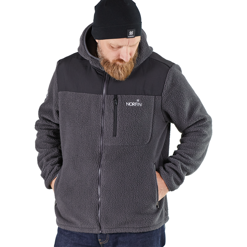 NORFIN POLARGUARD GRAY FLEECE JACKET - XL