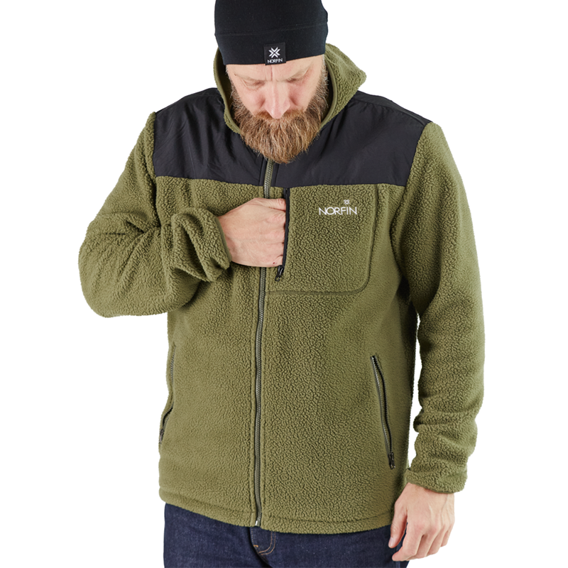 NORFIN POLARGUARD GREEN FLEECE JACKET - M
