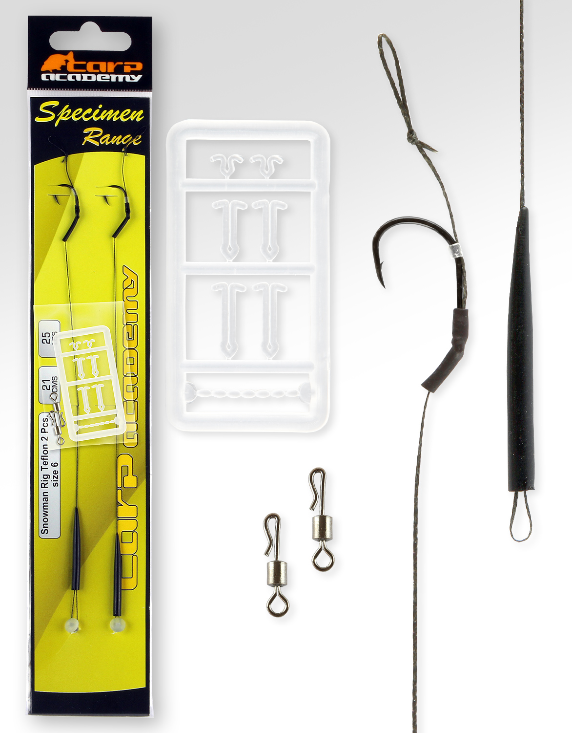 CARP ACADEMY SNOWMEN RIG TEFLON 4